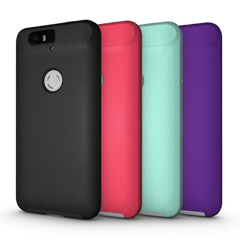 Copertura in pelle artificiale per Google Nexus 6P Flip Fucsia + 2