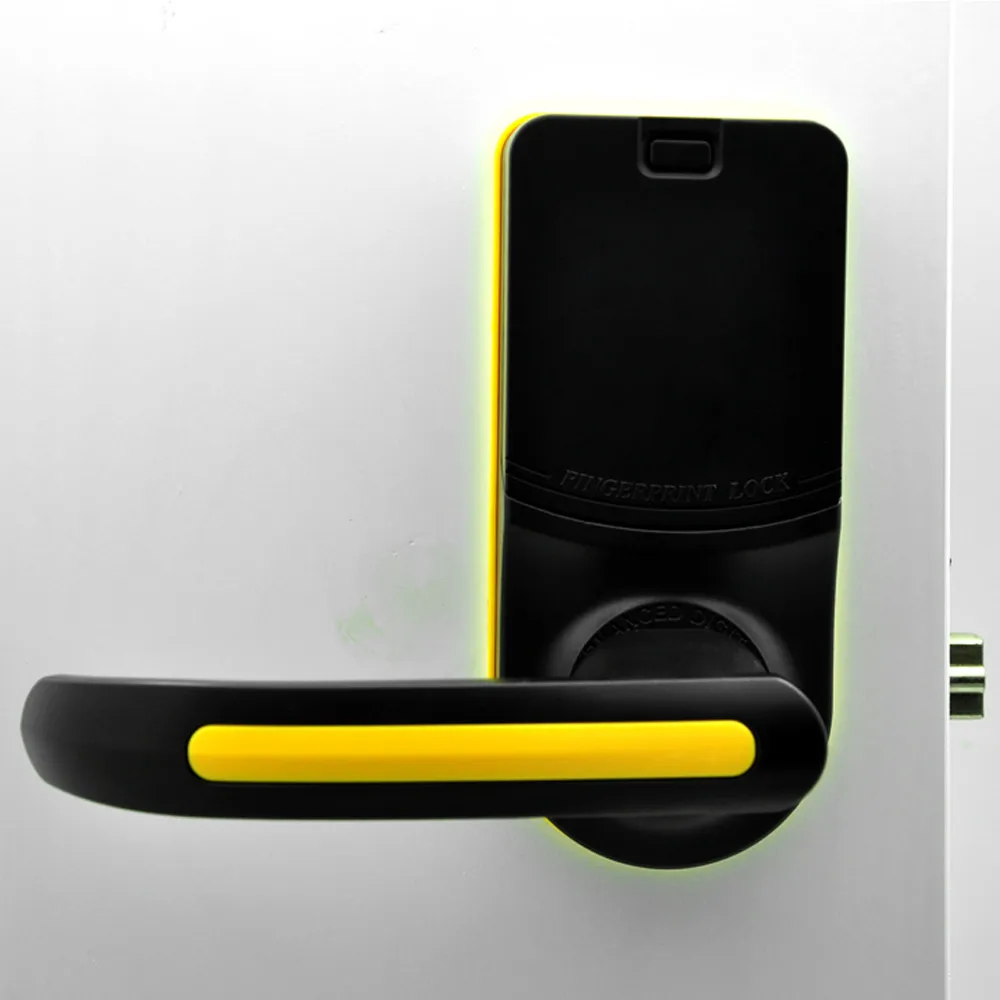 Биометрический дверной замок отпечатков пальцев с 3 аварийными клавишами легко использовать