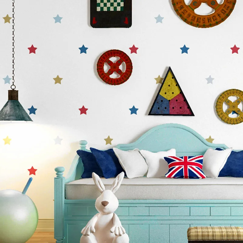 Children's Bedroom Wallpaper 3D Cartoon Color Star Boys And Girls Background Wall Paper Roll Home Decor Non-Woven Wall Coverings Children's Bedroom Wallpaper 3D Cartoon Color Star Boys And Girls Background Wall Paper Roll Home Decor Non-Woven Wall Coverings