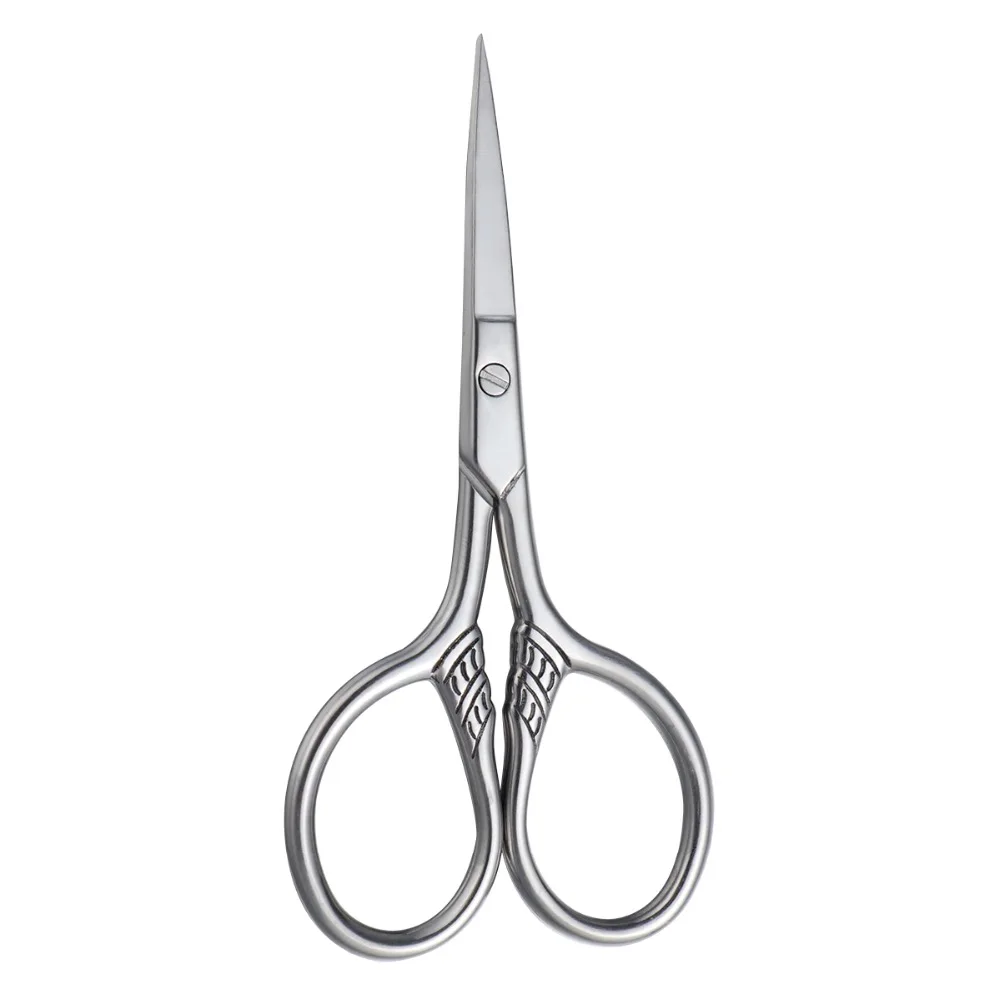 Stainless Steel Mustache Trimming Shear Men Beard Scissors for Facial