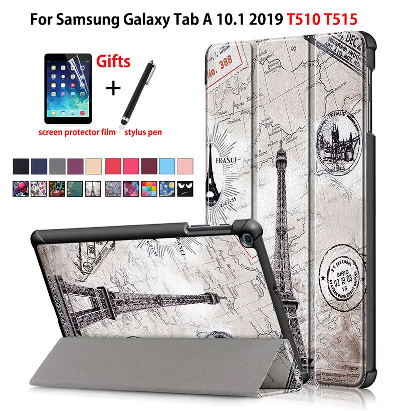 Чехол для Samsung Galaxy Tab A 10 1 2019 T510 T515 искусственная кожа тонкий магнитный складной