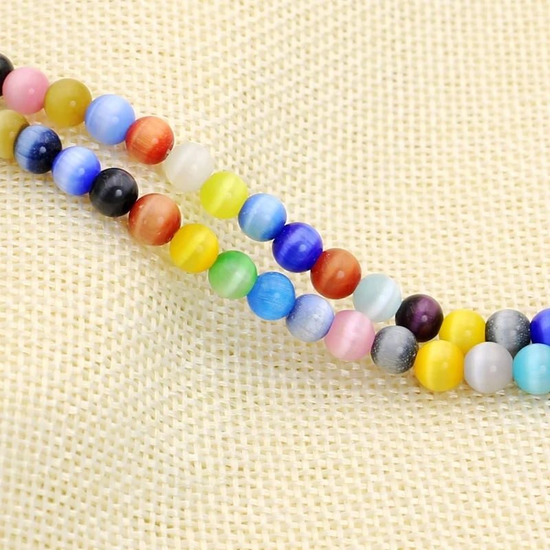 

Mixed Color 5AAA+ Opal Natural Round Cat Eye Beads for Making Jewelry Handmade DIY Wholesale 4/6/8/10/12MM