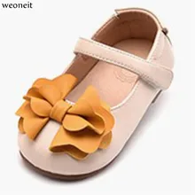 Weoneit принцесса малыш симпатичная обувь для малышей цветок маленькие девочки кожаные туфли весна осень девочка обувь для свадьбы и вечеринки