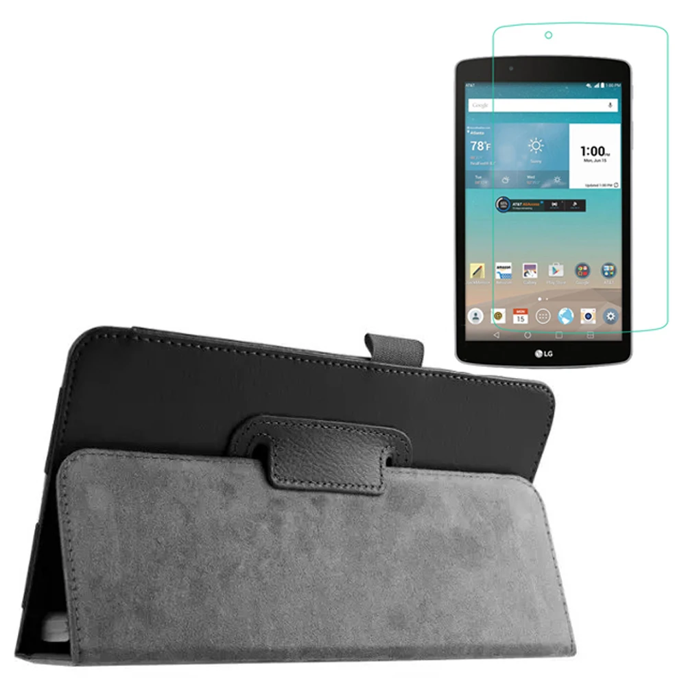 1x Clear Screen Protector, Luxury Folio Stand Leather Case