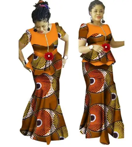 2018 Новое поступление модный стиль африканских женщин хлопок Большие размеры костюм XS-6XL