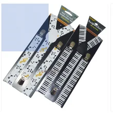 Корейской моды Гитары ноты фортепиано унисекс на лямках клип подтяжки 1.5 см 2.5 см Ширина