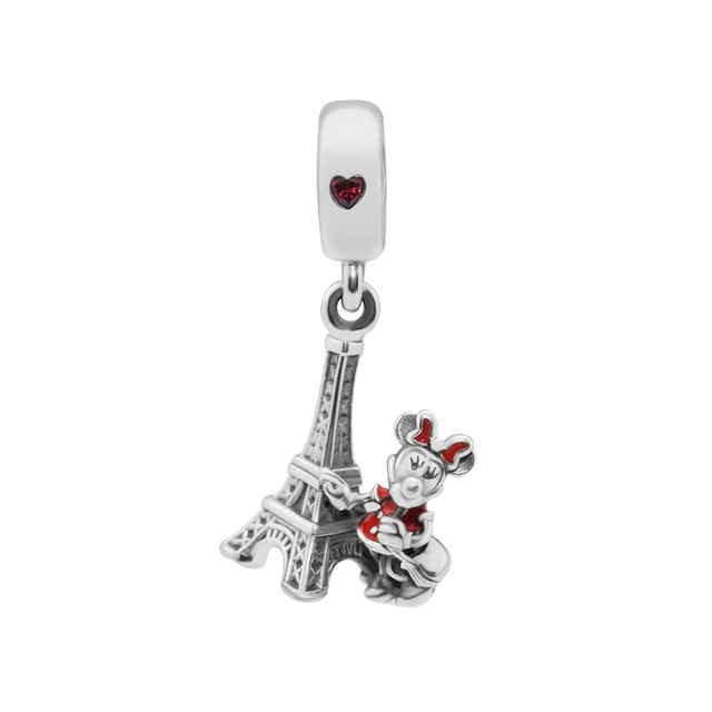 CKK 925 Sterling Silver Minnie and Eiffel Tower Red Enamel Charms Original Jewel CKK 925 Sterling Silver Minnie and Eiffel Tower Red Enamel Charms Original Jewel