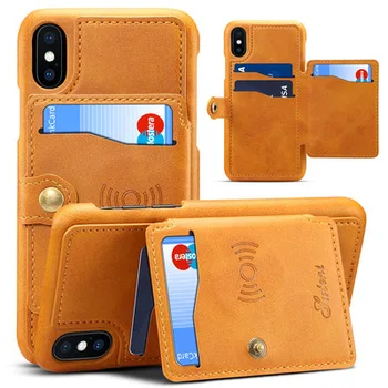 

High Quality PU Leather case For iPhone X XS Max XR Flip Card Holder Magnet Car Back Cover For iphone 6 6S 7 8 Plus Phone Coque