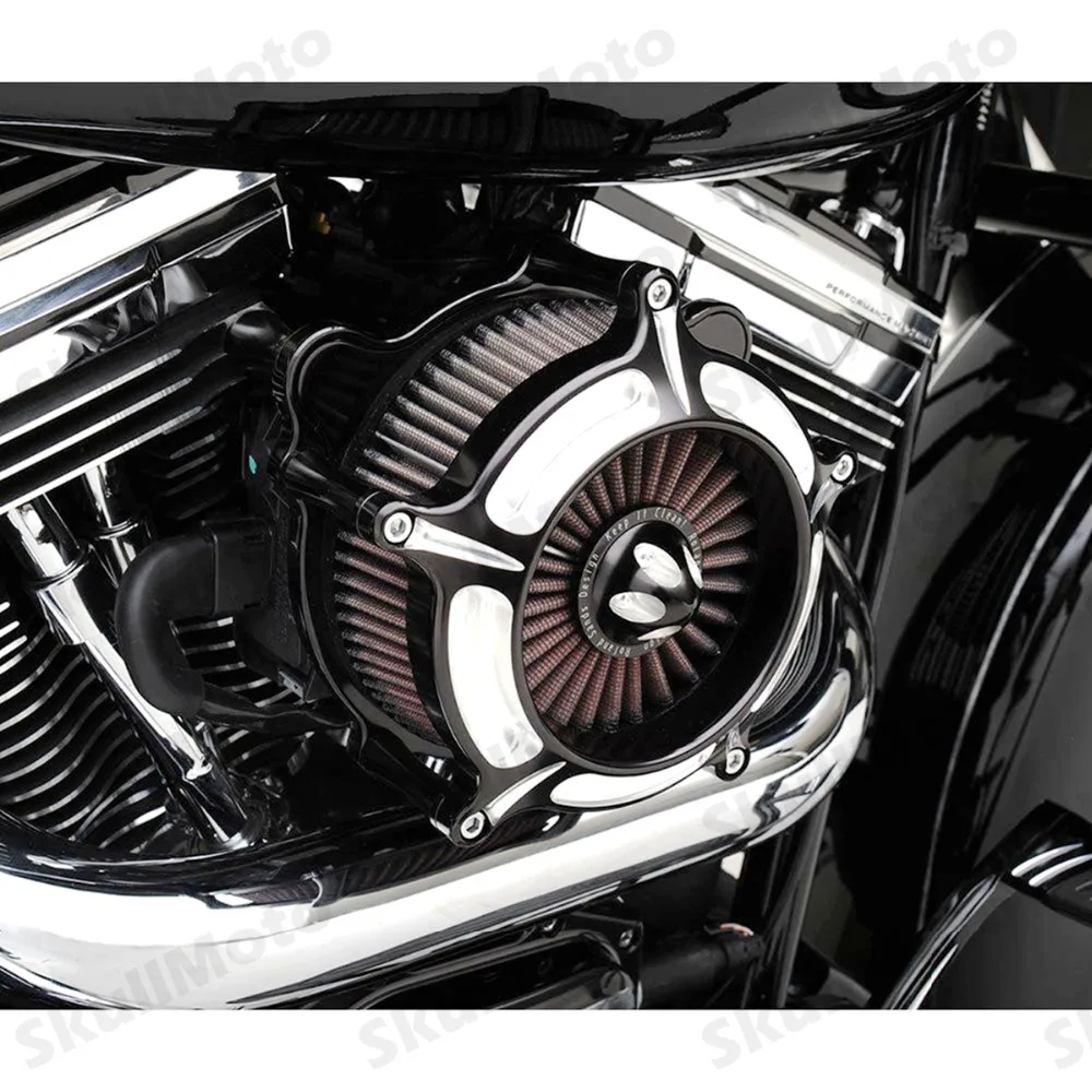 Воздушный фильтр для мотоцикла с ЧПУ контрастная резка турбины Воздухоочиститель для Harley Sportster XL883 XL1200 1991- Filtro Aire Sportster