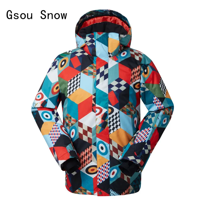 

New Men Ski Jacket Gsou Snow Windproof Waterproof Outdoor Sport Wear Camping Riding Skiing Snowboard Super Warm Winter Clothing