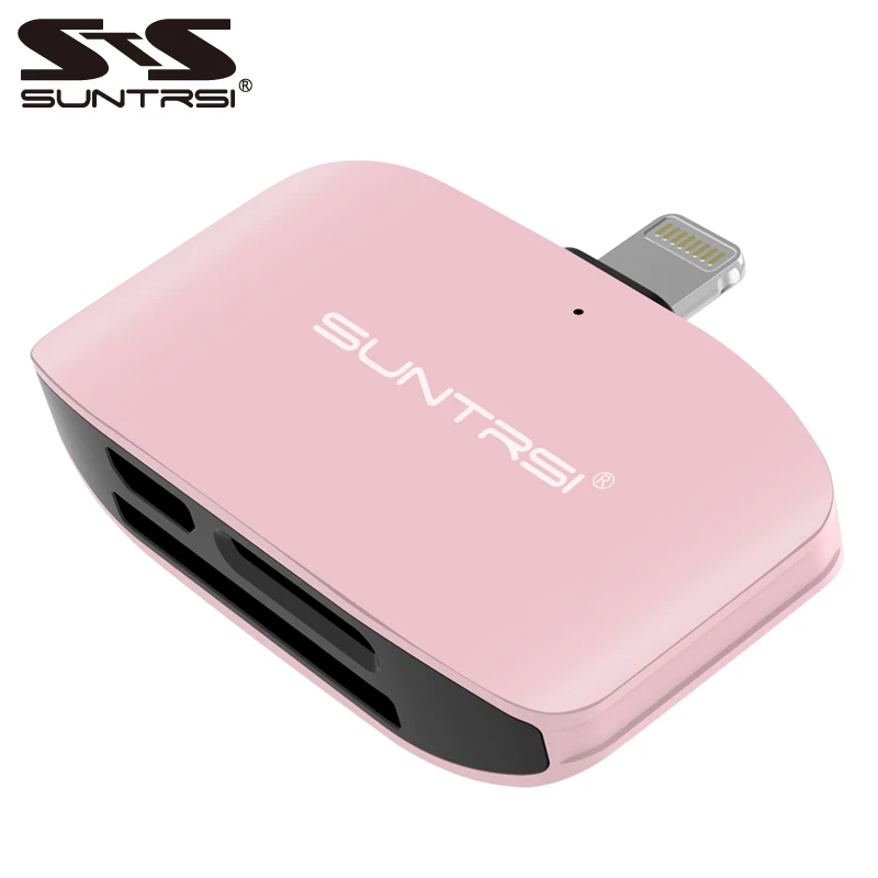 Suntrsi 6 в 1 Card Reader зарядки Micro SD Card Reader для iPhone 6/7/8 Plus iPod iPad микро-tf/SD Card Reader Lightning