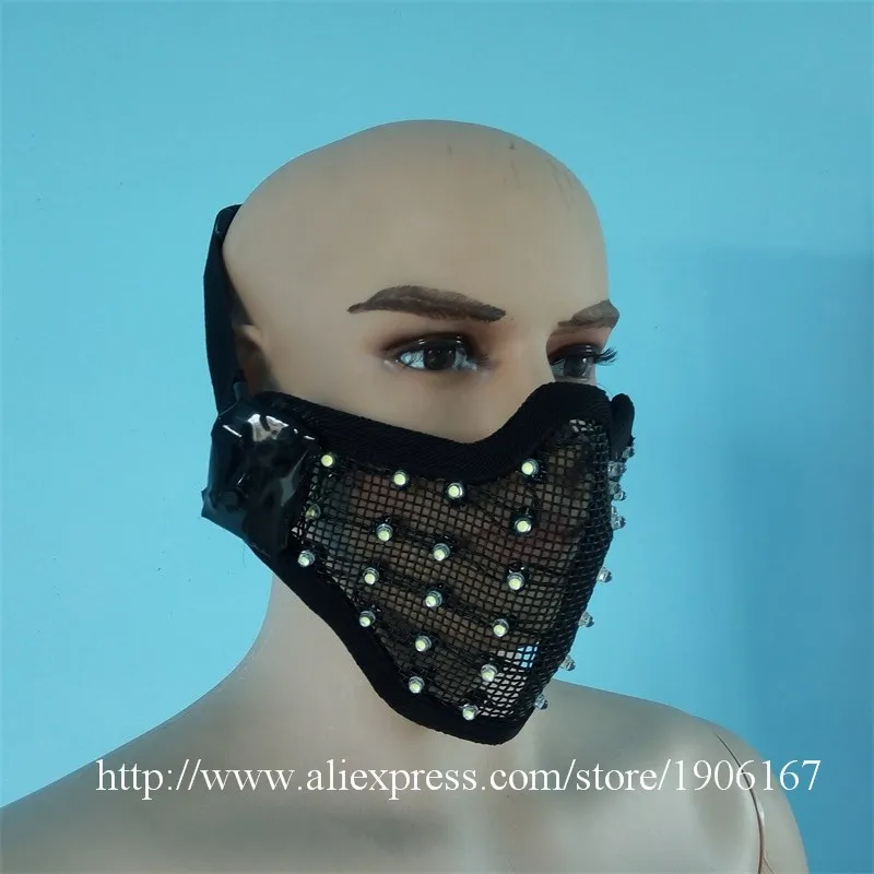 white color led luminous party mask02