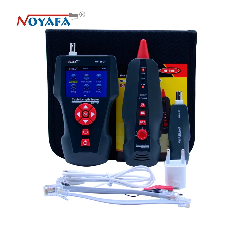 New NF 8601 Multi Functional Network Cable Tester LCD Cable Length Tester Breakpoint Tester English Version 