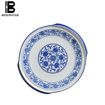 

New Creative Blue and White Porcelain Tableware Ceramic Dinner Plate Steak Spaghetti Round Rectangle Dish Pastry Breakfast Plate