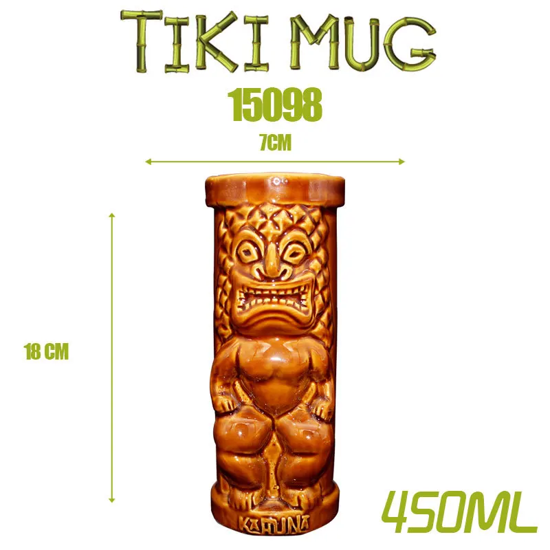 Гавайские кружки Tiki, Коктейльные кружки, пивные кружки, кружки для вина, керамические кружки Tiki, отлично подходят для коктейльных напитков, вечерние кружки