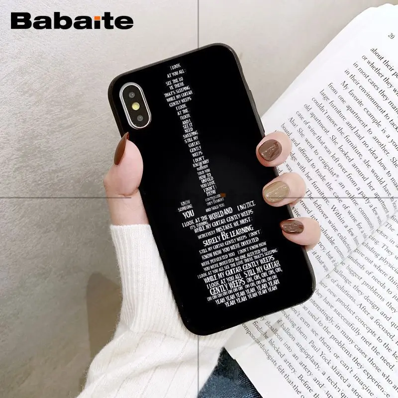 Babaita гитара Музыка черный мягкий чехол для телефона iPhone 8 7 6 6S Plus 5 5S SE XR X XS MAX Coque Shell 11 11pro 11promax - Цвет: A10