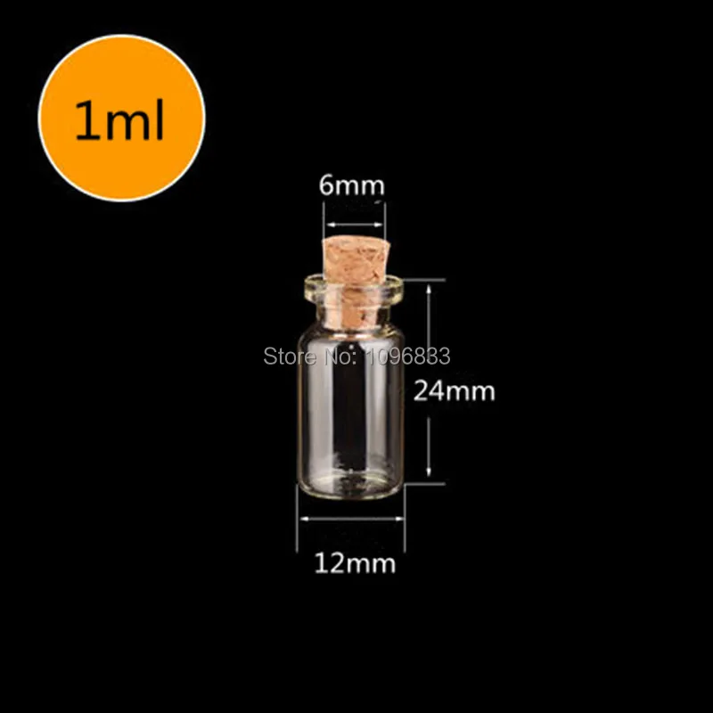 0,5 мл 1 мл 1,5 мл 2 мл стеклянная пробка закрывающаяся банка трубчатые эфирные масла бутылка для хранения 12 мм диаметр флакон DIY желая бутылка 4