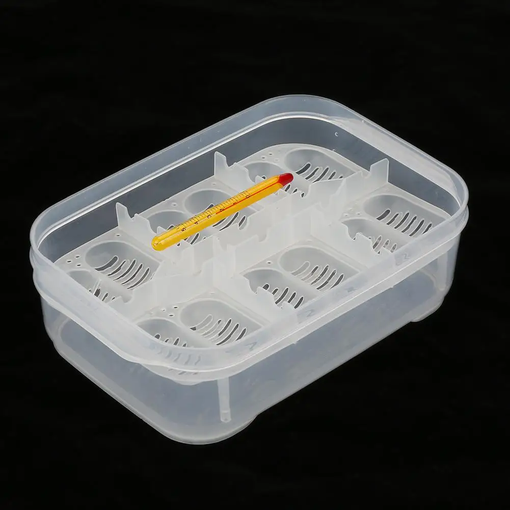 12 решеток пластиковые рептилии яйца лоток для инкубатора яйца инкучер коробка Ящерица Геккон змея чехол амфибий разведение инструменты поставки