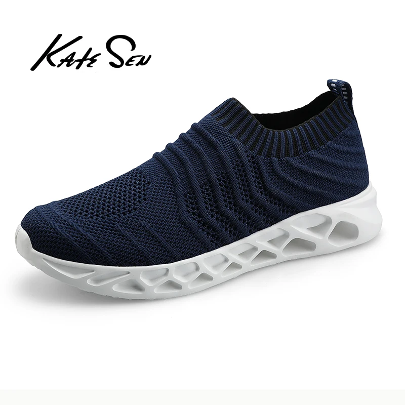 

KATESEN summer men's sneakers comfortable mesh casual shoes cushioning Non-slip flat shoes Breathable socks Walkng Jogging Shoes
