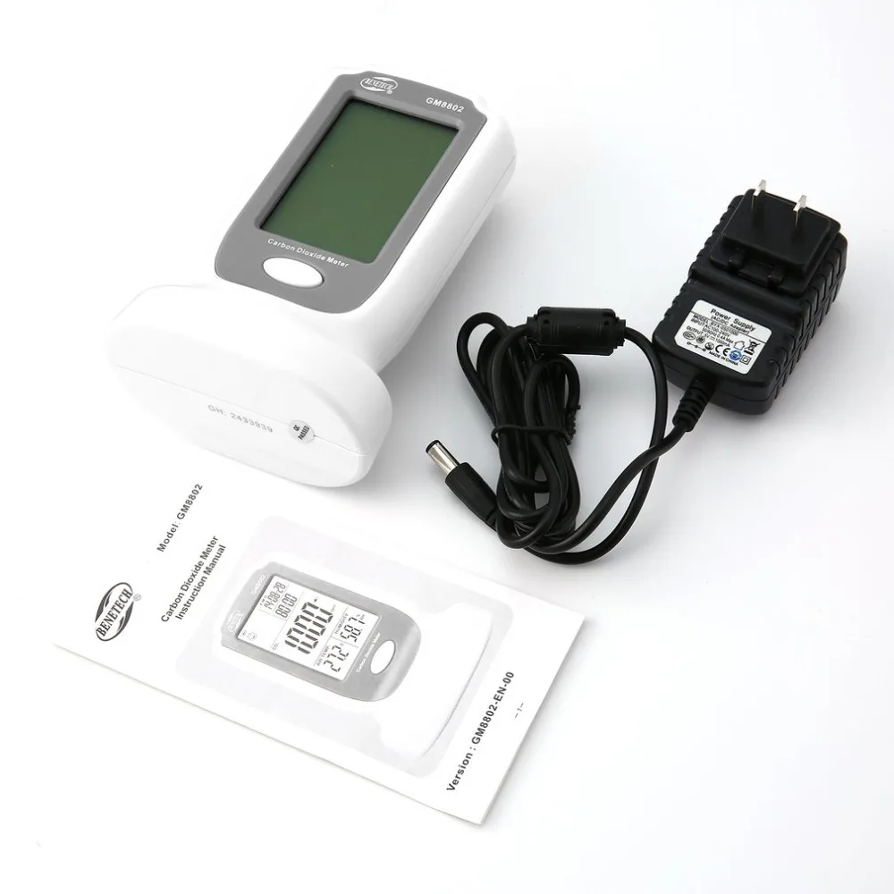 

BENETECH GM8802 Carbon Dioxide Detector Portable Handheld Carbon Dioxide Meter CO2 Monitor Temperature Humidity Tool