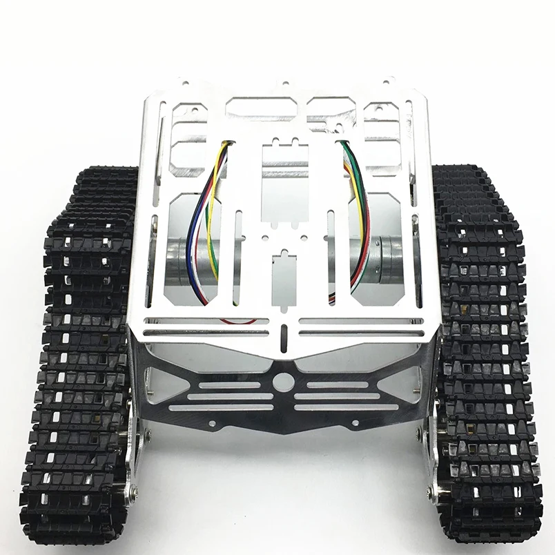 ЧПУ Алюминиевый сплав DIY гусеничный робот шасси интеллектуальная Автомобильная платформа с двойным двигателем постоянного тока с кодером для робота