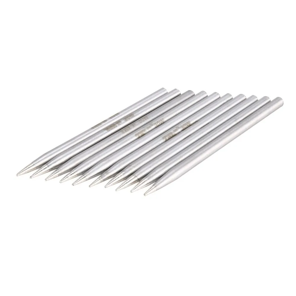 

TNI-U 10pcs 30W Metal Soldering Welding Tips Head Nozzle Rework Station Welding Tools Kit for Precision Electronic Repairing