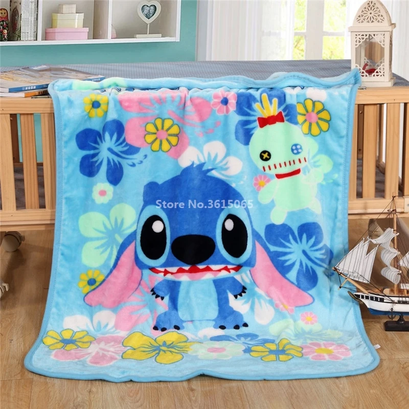 

Warm Soft Kids/baby Blanket Cartoon Stitch Spider Man Printed Fleece Blanket Throw on Bed Sheet Sofa 100x140cm/150x200cm Size