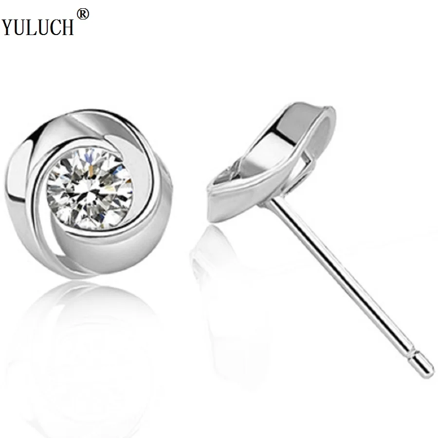 

YULUCH 2018 New Design Korean Stud Earrings Rose Stud Earrings Cute Style Fashion Jewelry For Woman Girls Party Wedding Gifts