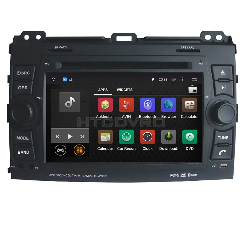 Top YMODVHT 7inch 4G Octa Core Android 9.0 7.1 Car DVD Player for Toyota Prado 2002-2005 2006 2007 2008 2009 Auto RDS Radio Audio 1