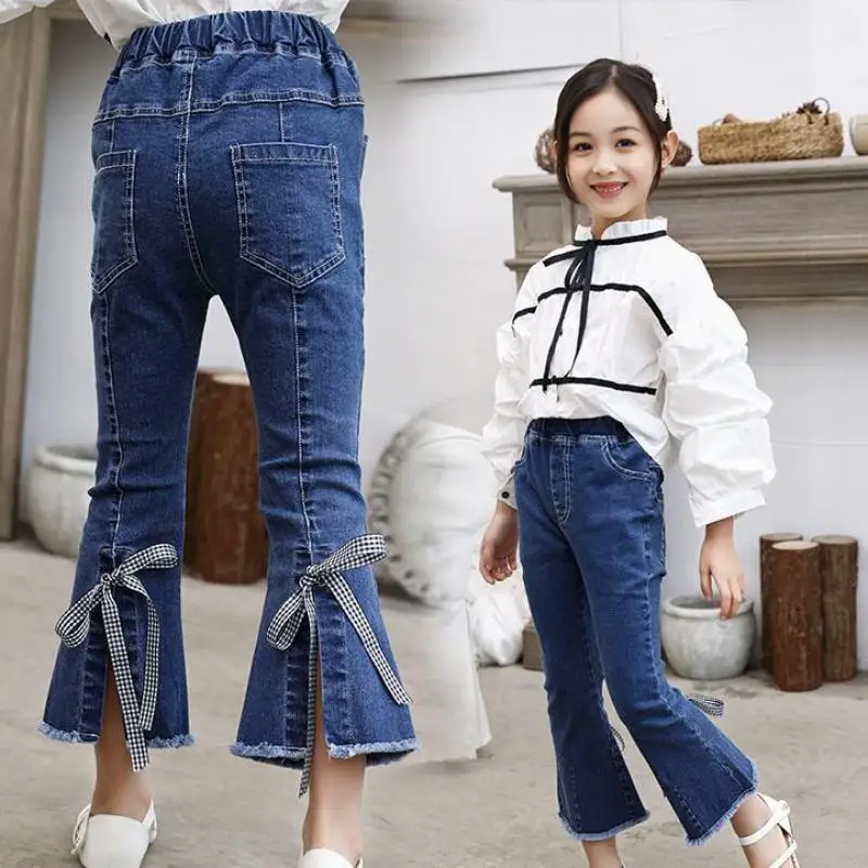 

2019 Toddler Girls Jeans For Spring Children's Clothing Kids Jeans Blue Girls Jeans Fille Enfant Kids Clothes Denim Pants 10 12