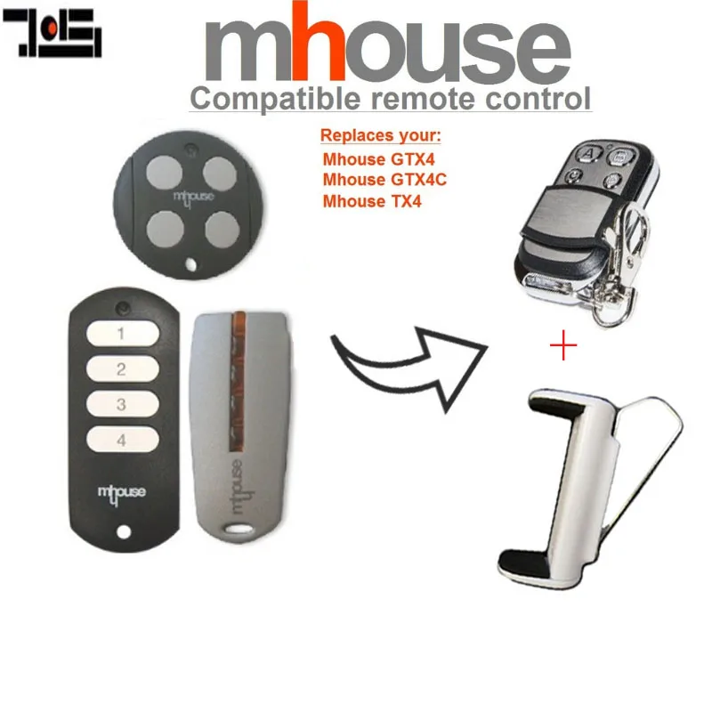 

For MHouse GTX4, GTX4C,TX4 replacement remote control 433.92mhz