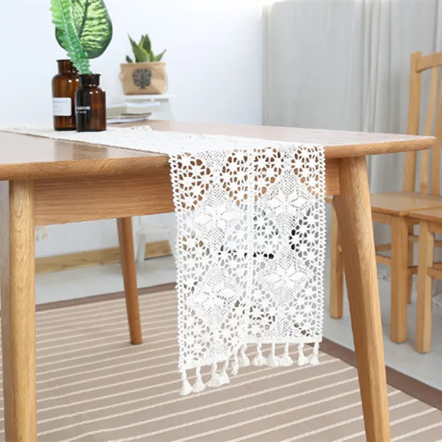 New Table Runners Lace Rectangle White Color Dinner Coffee Tables New Table Runners Lace Rectangle White Color Dinner Coffee Tables Flag Geometric Home Decorative Covers Wedding Decoration