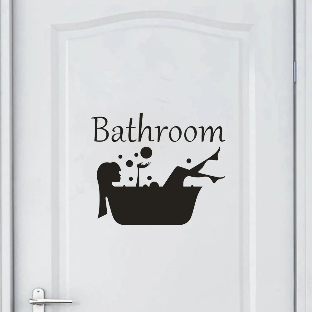 

Beauty Bathing Wall stickers Waterproof Wall Decor For Bath Rooms Decoration Wall Decals Sricker Murals