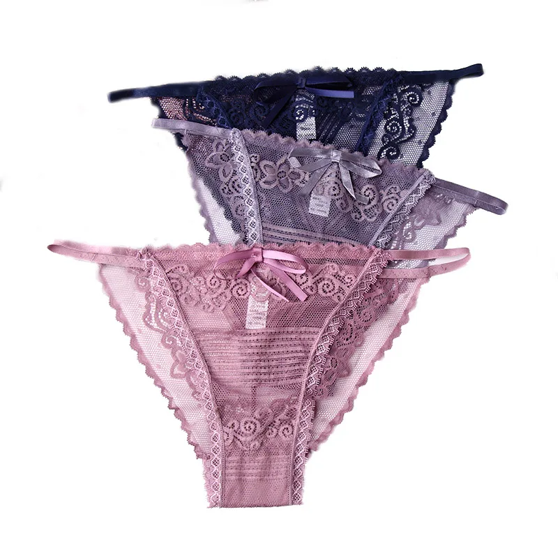 Women Sexy Hollow Transparent Lace Panties Low Waist High Elasticity Soft Lady Underwear Ruffle Delicate Flower Calcinha Breifs Women Sexy Hollow Transparent Lace Panties Low Waist High Elasticity Soft Lady Underwear Ruffle Delicate Flower Calcinha Breifs