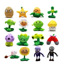 QWOK Complete Set Plants Vs Zombies Plush Toys Pendant 13-20cm 25 Styles Stuffed Plush Dolls Sunflower High Quality Kids Gift