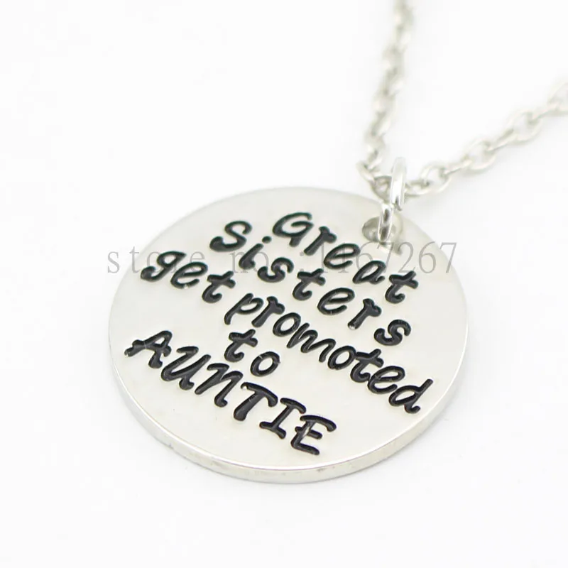 2016 new arrive Personalised &quotGreat Sisters Get Promoted to Auntie&quot Auntie Jewelry Handstamped | Украшения и аксессуары