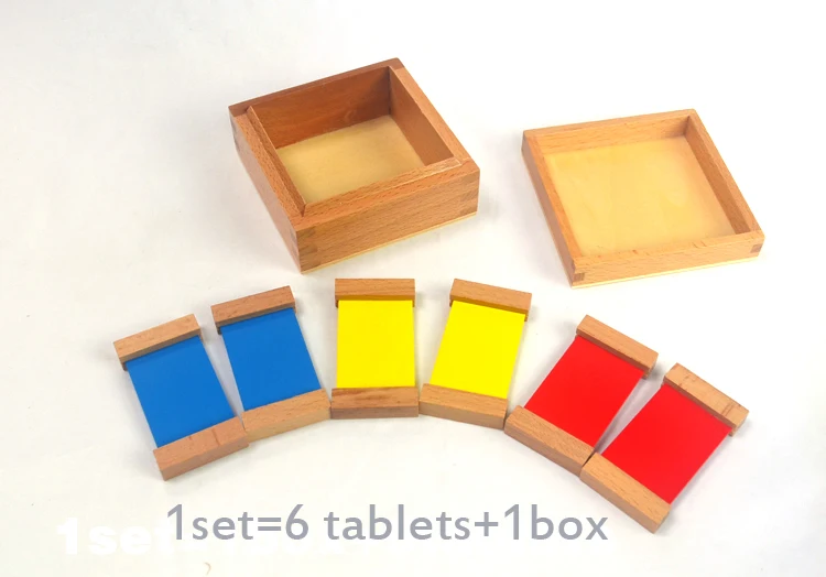 

First box of colore tablets 3010 montessori materials educational wooden baby toys preschool montesorri educativo