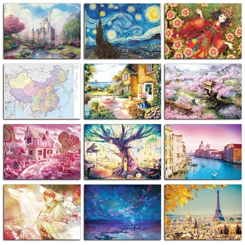 

Hot ! 1000 Pieces Jigsaw Puzzles Educational Toys Scenery Space Landscape Educational Puzzle Toy for Kids Christmas Gift D163