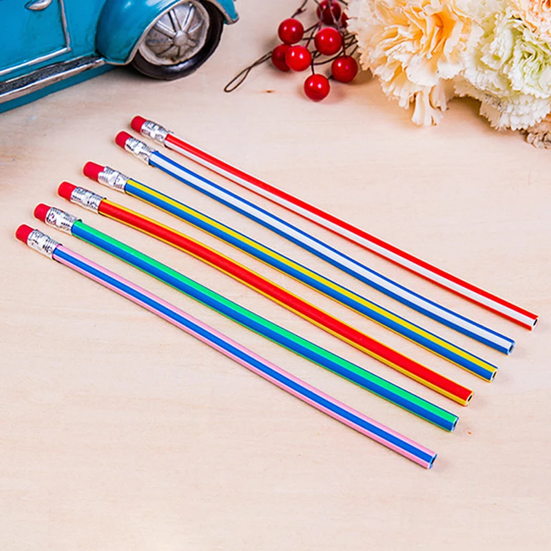 

3pcs Colorful Magic Soft Bendy Flexible Pencil With Eraser Kids Gift Writing New