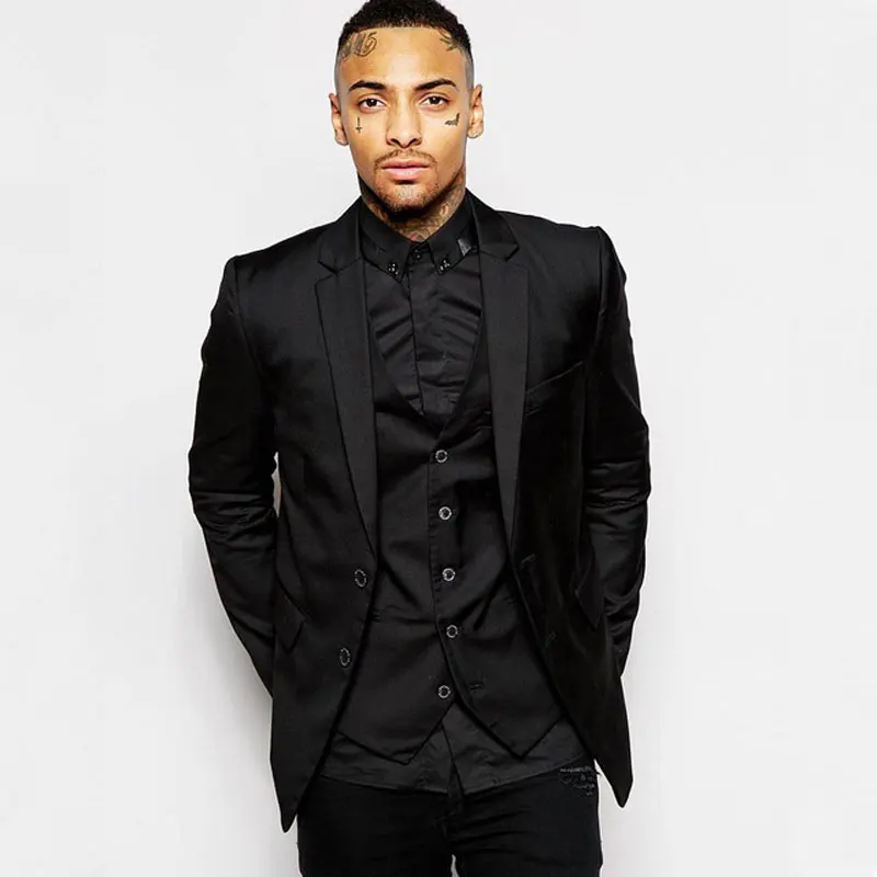 all black prom tuxedo