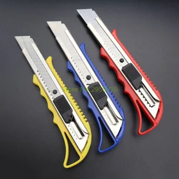 

Utility Knife Snap Off Retractable Razor Auto Locked Cutter Blade Tool Practical School Stationery Art Supplies Random Color C26