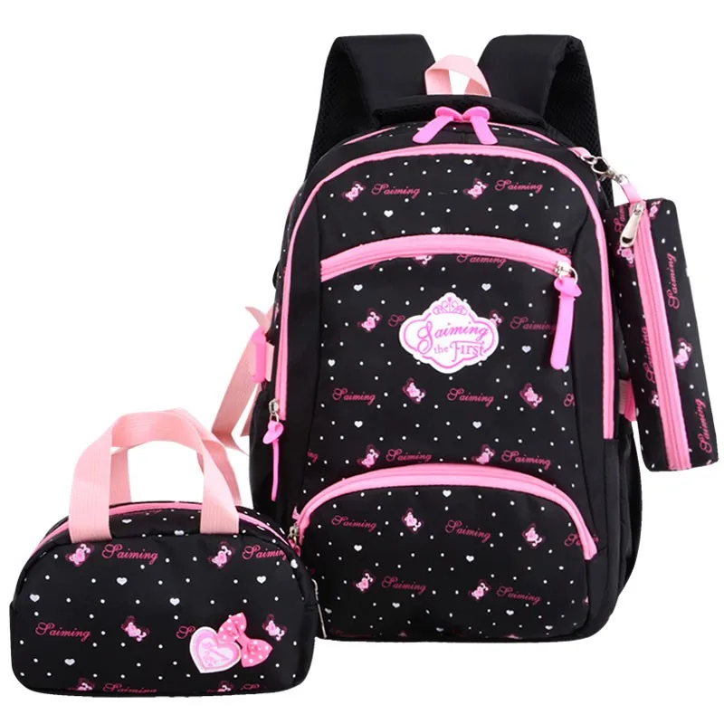 

3 Piece Set Waterproof Women Backpacks Printing School Bag Bagpack For Girls Kids Light Children School Bagpack Backbag Rucksack