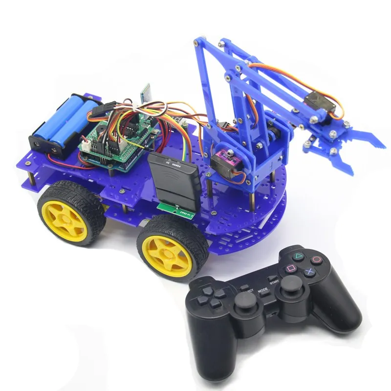 DIY meArm робот рука автомобиль для Ardunio программы с PS беспроводной пульт дистанционного управления Игрушечная модель для детей подарок