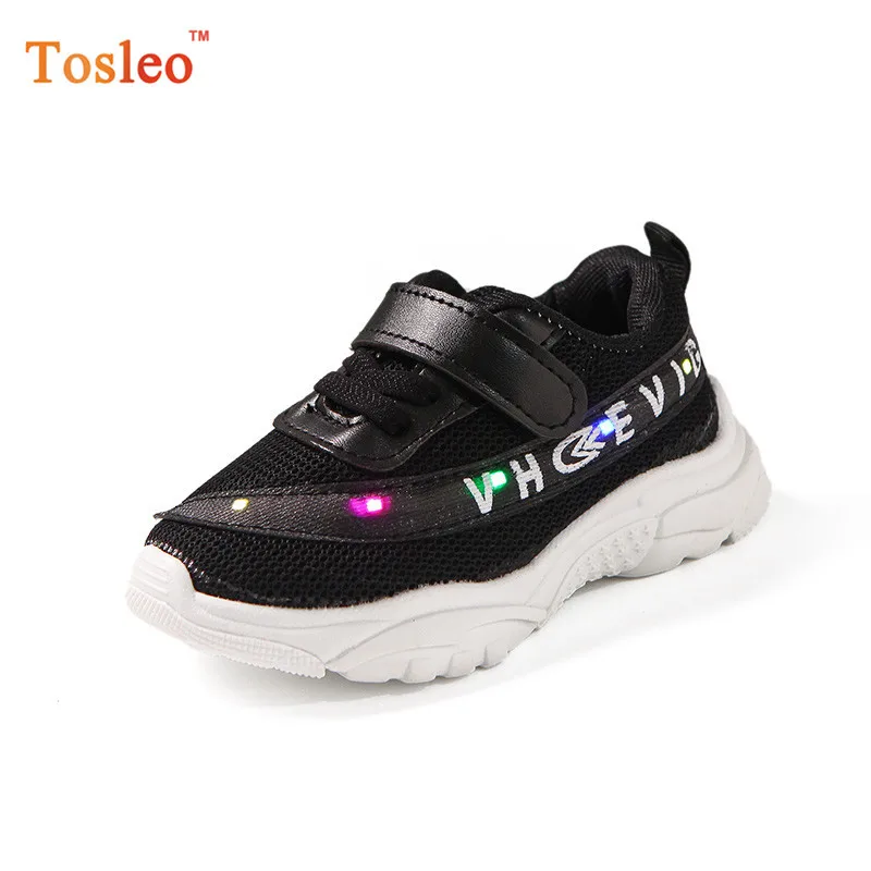 Led Shoes Children Sneakers Mesh Breathable Girls Sneakers For Children 2019 Spring Kids Shoes