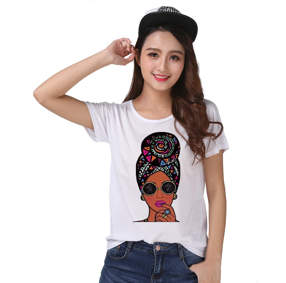 

Track Ship+New Vintage Retro T-shirt Top Tee Cool Brown Skin Fashion Scarf Girl Black Sun Glasses 1080