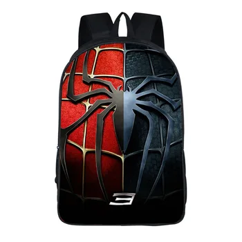 

16 Inch Super cool! Promotions Spiderman 3D Children Boy's Backpack,Fashion Cartoon Spider-man School Bag 22 style