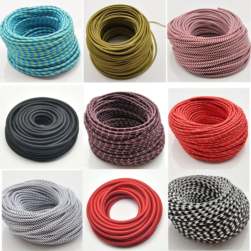Шнур для лампы Эдисона 2*0 75 мм 1/2/5 м|electric wire|fabric electric wirependant cable |
