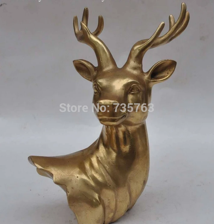 

xiuli 001895 marked chinese fengshui bronze brass Deer Animal beast Auspicious lucky statue