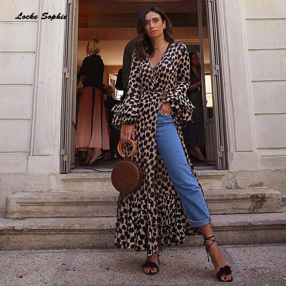 1pcs High waist Ladies Plus size Sexy party dresses 2019 Summer cotton blend Splicing Leopard Print Dress women's Skinny Dress