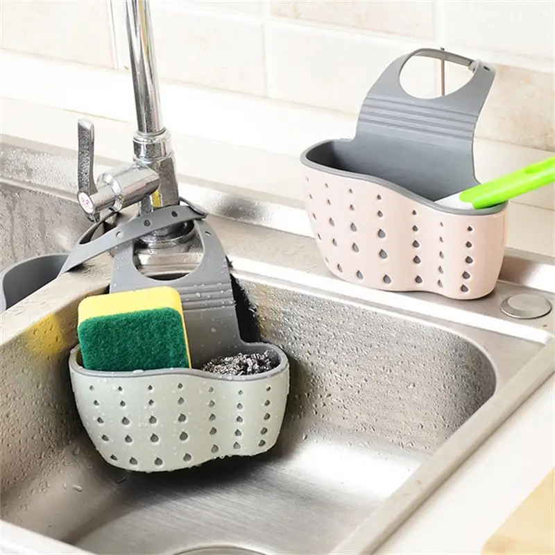

Kitchen Sponge Drain Holder Wheat Fiber Sponge Storage Rack Basket Wash Cloth Or Toilet Soap Shelf Organizer